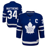 NHL Blue Auston Matthews Toronto Maple Leafs Youth Home Replica Player Jersey