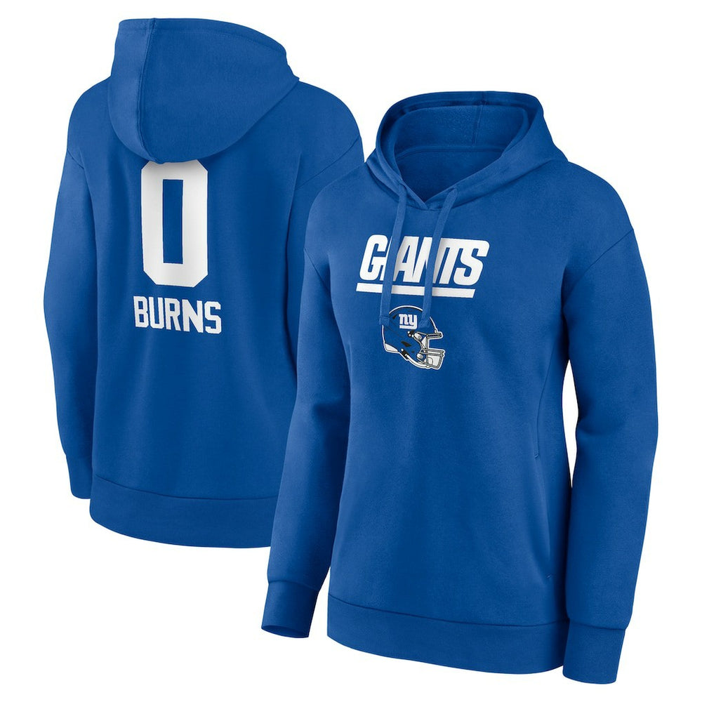 Brian Burns Women's Name & Number Team Wordmark Pullover Hoodie - New York Giants