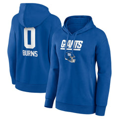 Brian Burns Women's Name & Number Team Wordmark Pullover Hoodie - New York Giants