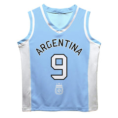Julián Álvarez Argentina National Team Vive La Fete Mesh Basketball Jersey - Light Blue