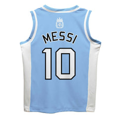 Lionel Messi Argentina National Team Vive La Fete Mesh Basketball Jersey - Light Blue
