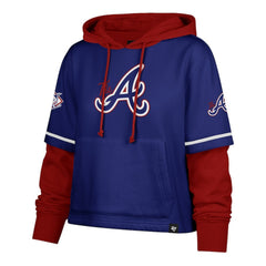MLB Atlanta Braves '47 Women's City Connect Shortstop Cropped Pullover Hoodie