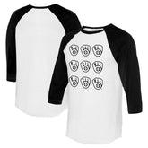 MLB Milwaukee Brewers Tiny Turnip Women's Logo Grid 3/4 Sleeve Raglan T-Shirt