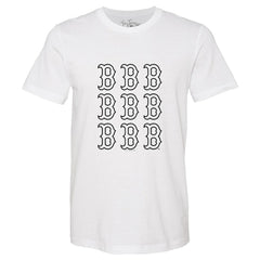 MLB Boston Red Sox Tiny Turnip Women's Logo Grid T-Shirt