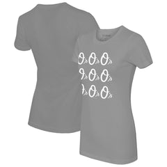 MLB Baltimore Orioles Tiny Turnip Women's Logo Grid T-Shirt