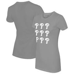 MLB Philadelphia Phillies Tiny Turnip Women's Logo Grid T-Shirt