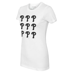 MLB Philadelphia Phillies Tiny Turnip Women's Logo Grid T-Shirt