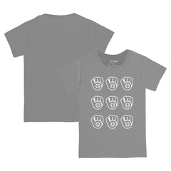 MLB Milwaukee Brewers Tiny Turnip Youth Logo Grid T-Shirt