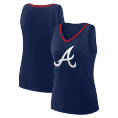MLB Atlanta Braves Women's Plus Sized Stellar Win V-Neck Tank Top