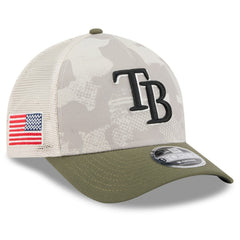 MLB Tampa Bay Rays New Era 2025 Armed Forces Day 9FORTY M-Crown A-Frame Adjustable Hat