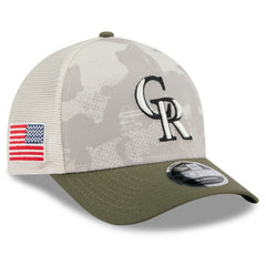 MLB Colorado Rockies New Era 2025 Armed Forces Day 9FORTY M-Crown A-Frame Adjustable Hat
