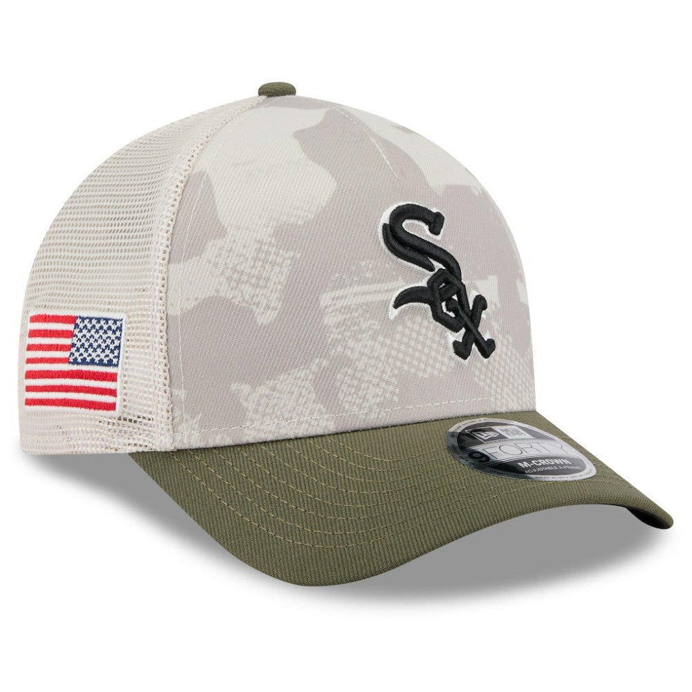 MLB Chicago White Sox New Era 2025 Armed Forces Day 9FORTY M-Crown A-Frame Adjustable Hat