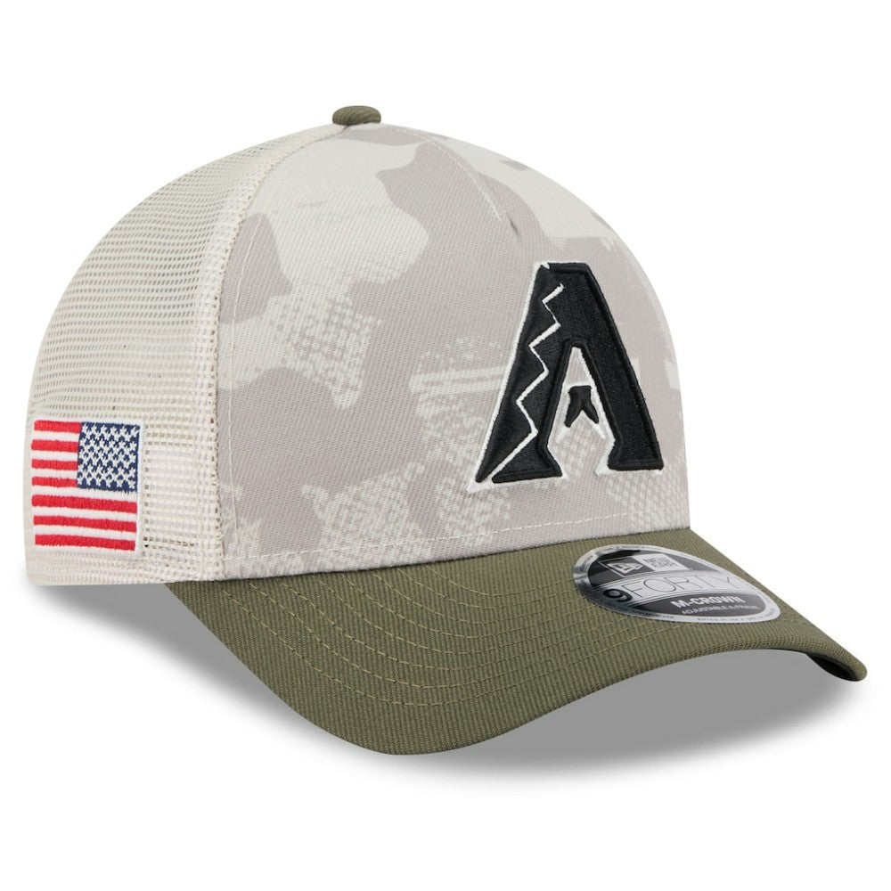 MLB Arizona Diamondbacks New Era 2025 Armed Forces Day 9FORTY M-Crown A-Frame Adjustable Hat