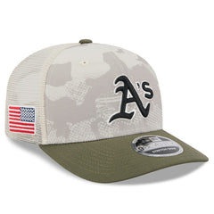 MLB Athletics New Era 2025 Armed Forces Day 9SEVENTY Stretch-Snap Hat