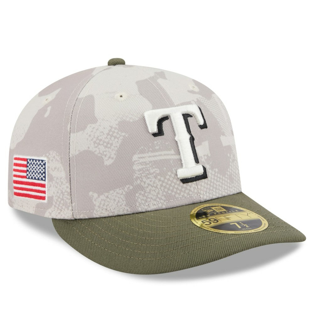 MLB Texas Rangers New Era 2025 Armed Forces Day Low Profile 59FIFTY Fitted Hat