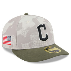 MLB Cleveland Guardians New Era 2025 Armed Forces Day Low Profile 59FIFTY Fitted Hat