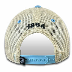 Manchester City 1863FC Retro Tea Washed Vintage Trucker Adjustable Hat - Sky Blue