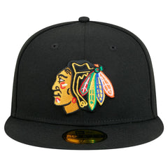 NHL Black Chicago Blackhawks New Era Core 59FIFTY Fitted Hat