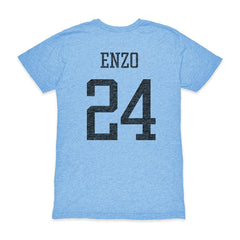 Enzo Fernández Argentina National Team 1863FC Player Vintage Tri-Blend T-Shirt - Light Blue