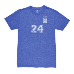 Enzo Fernández Argentina National Team 1863FC Player Vintage Tri-Blend T-Shirt - Blue