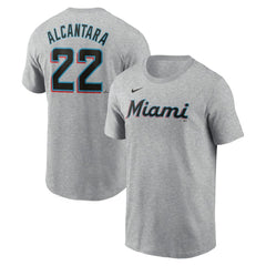 MLB Sandy Alcantara Miami Marlins Nike Fuse Name & Number T-Shirt