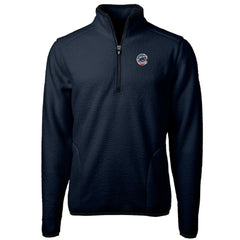 MLB Chicago Cubs Cutter & Buck Big & Tall Americana Cascade Eco Fleece Quarter-Zip Jacket