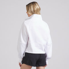NHL White|White Chicago Blackhawks lululemon Women's Scuba Oversized Half Zip Top