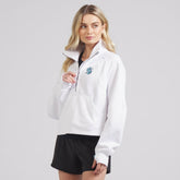 NHL White|White Seattle Kraken lululemon Women's Scuba Oversized Half Zip Top