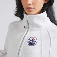 NHL Heather Gray|Heather Gray Edmonton Oilers lululemon Women's Scuba Oversized Half Zip Top