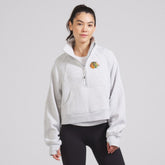 NHL Heather Gray|Heather Gray Chicago Blackhawks lululemon Women's Scuba Oversized Half Zip Top