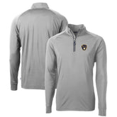 MLB Milwaukee Brewers Cutter & Buck Big & Tall Adapt Eco Knit Stretch Recycled Quarter-Zip Pullover Top
