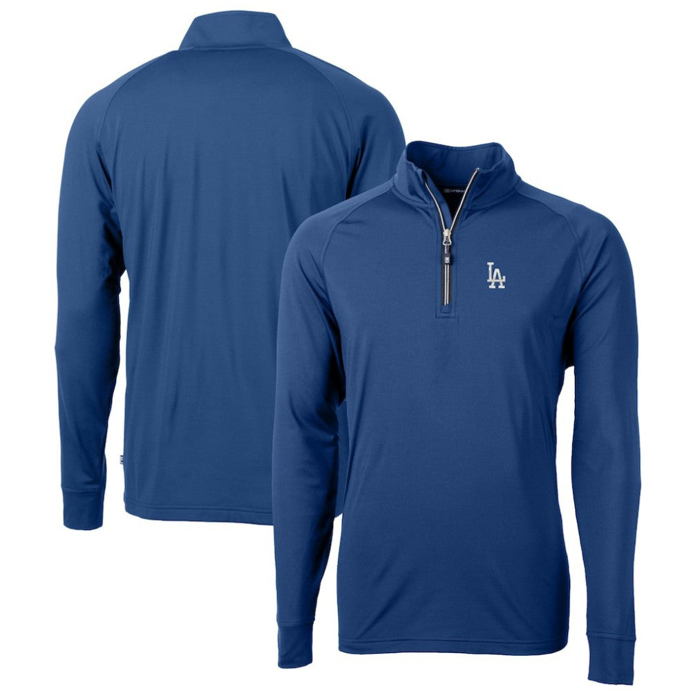 MLB Los Angeles Dodgers Cutter & Buck Big & Tall Adapt Eco Knit Stretch Recycled Quarter-Zip Pullover Top