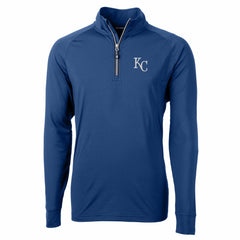 MLB Kansas City Royals Cutter & Buck Big & Tall Adapt Eco Knit Stretch Recycled Quarter-Zip Pullover Top