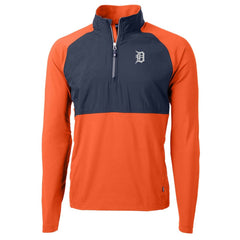 MLB Detroit Tigers Cutter & Buck Adapt Eco Knit Hybrid Recycled Quarter-Zip Jacket