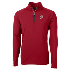 MLB Detroit Tigers Cutter & Buck Patriotic Logo Adapt Eco Knit Stretch Recycled Quarter-Zip Pullover Top
