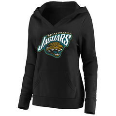 Women's Classic Logo V-Neck Pullover Hoodie - Jacksonville Jaguars