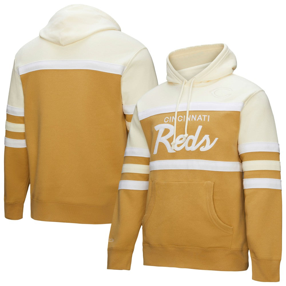 MLB Cincinnati Reds Mitchell & Ness Head Coach Pullover Hoodie