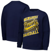 MLB Milwaukee Brewers Stitches Lightweight Crew Sweatshirt