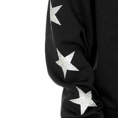 Gameday Couture Women's Rhinestone Star Sleeve Settle the Score Oversized Tri-Blend Pullover - New York Jets