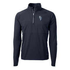 MLB Kansas City Royals Cutter & Buck Adapt Eco Knit Hybrid Recycled Quarter-Zip Pullover Top