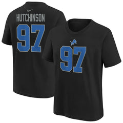 Aidan Hutchinson Player Name & Number T-Shirt - Detroit Lions