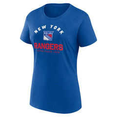 NHL Blue New York Rangers Logo Athletic Women's Unrivaled T-Shirt