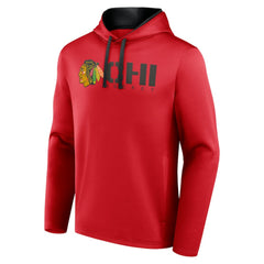 NHL Red Chicago Blackhawks Logo Athletic Head Start Pullover Hoodie