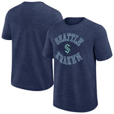 NHL Heather Navy Seattle Kraken Logo Athletic Success T-Shirt
