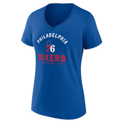 NBA Philadelphia 76ers Logo Athletic Women's Unrivaled V-Neck T-Shirt