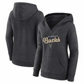 NBA Milwaukee Bucks Logo Athletic Women's Triumphant V-Neck Pullover Hoodie