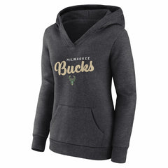 NBA Milwaukee Bucks Logo Athletic Women's Triumphant V-Neck Pullover Hoodie