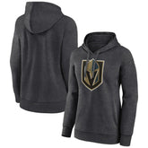 NHL Charcoal Vegas Golden Knights Women's Primary Logo Pullover Hoodie