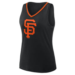 MLB San Francisco Giants Logo Athletic Women's Stellar Win V-Neck Tank Top
