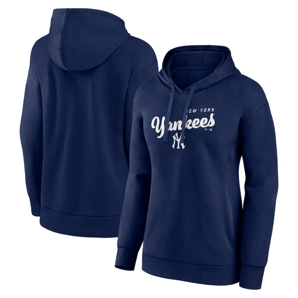 MLB New York Yankees Logo Athletic Women's Logo Triumphant V-Neck Pullover Hoodie